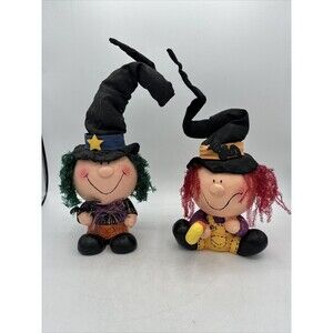 Happy Witch Halloween Figurine Witches Figures Sun Point Set Of 2